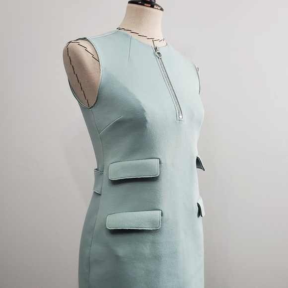 Tory Burch Pastel Blue Scuba Sheath Dress - Picture 4 of 14